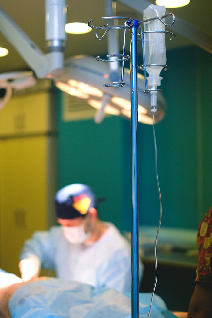 Close-up View of Surgical Equipment in Operating Room